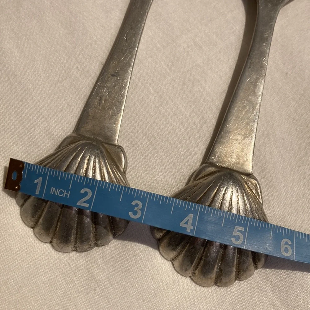 Vintage Mariposa serving set seashells handle aluminum